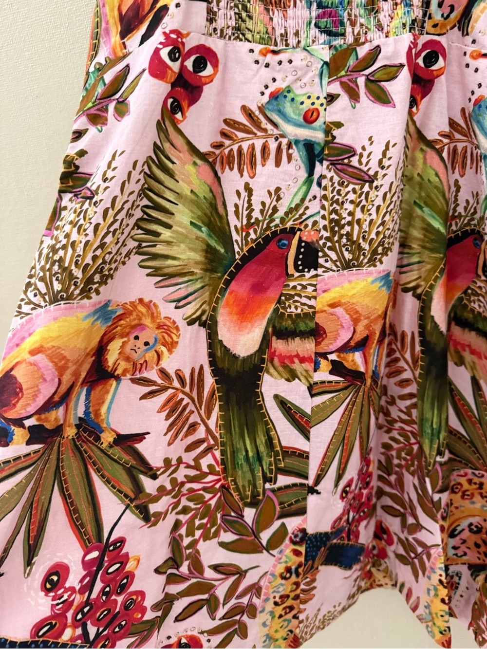 FARM Rio Into the Jungle Print Linen Blend Wrap Minidress - Picture 6 of 9
